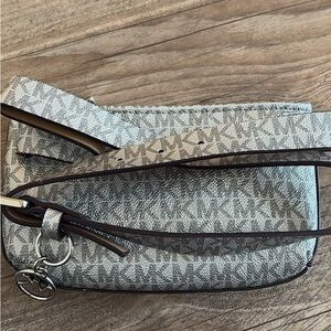 Michael Kors Silver Monogram Belt Bag